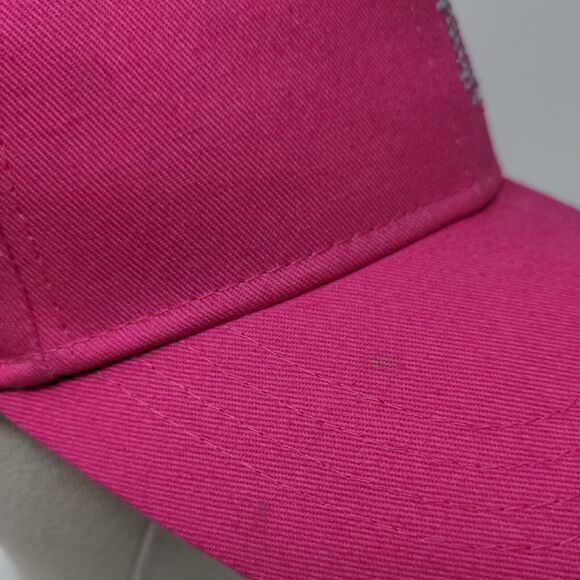 Pugs Bling Strapback Hat Pink One Size Adjustable Outdoor 6 Panel - Picture 5 of 9